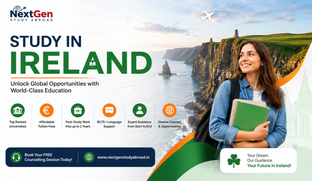 Study in Ireland education consultants in Delhi