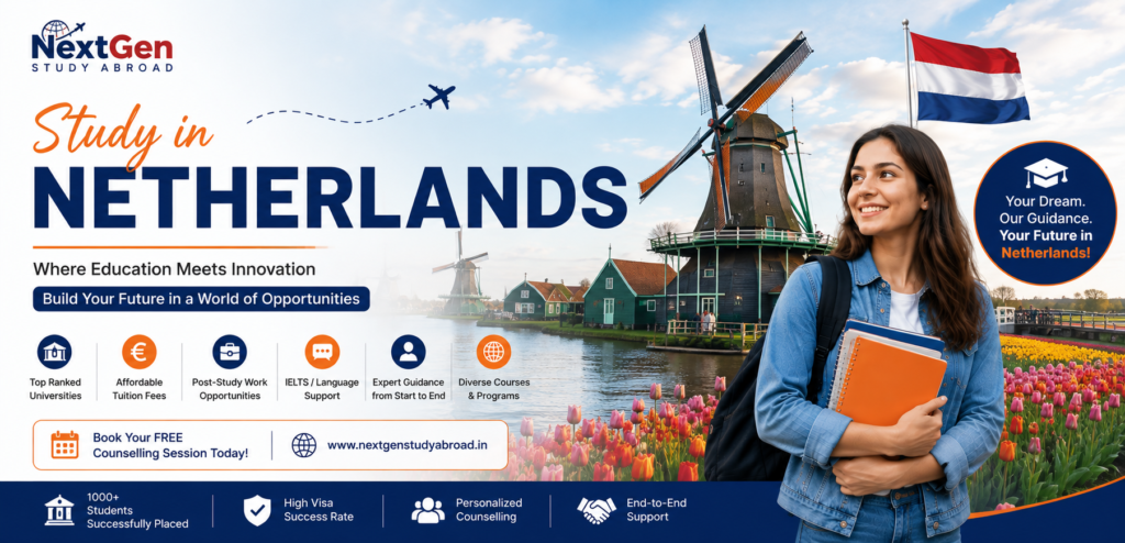Study in Netherlands consultants in Delhi