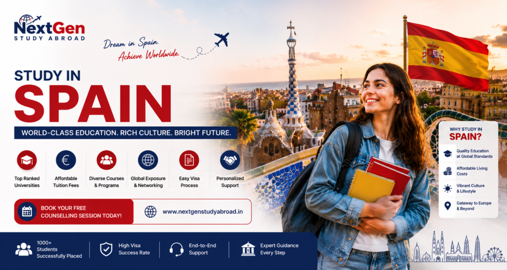 Study in Spain consultants in Delhi