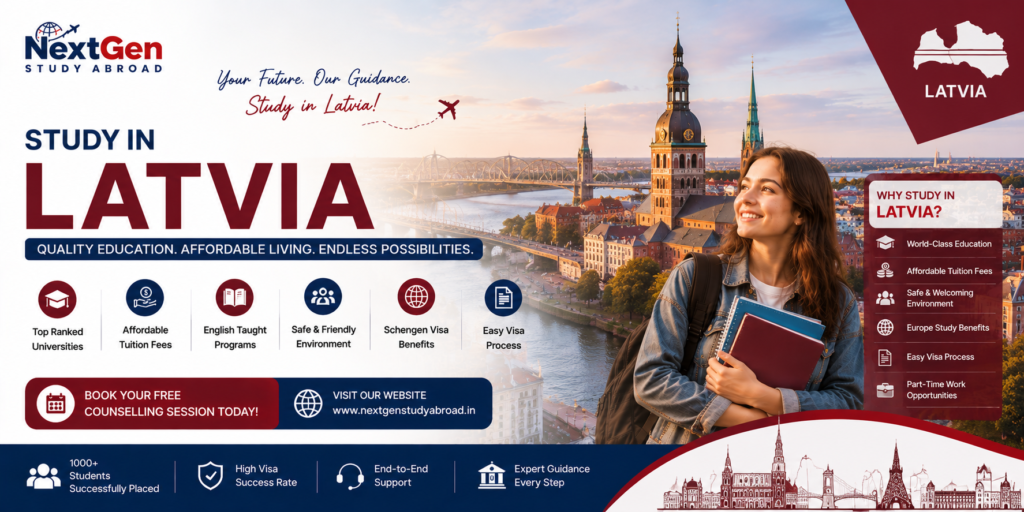 Study in Latvia consultants in Delhi